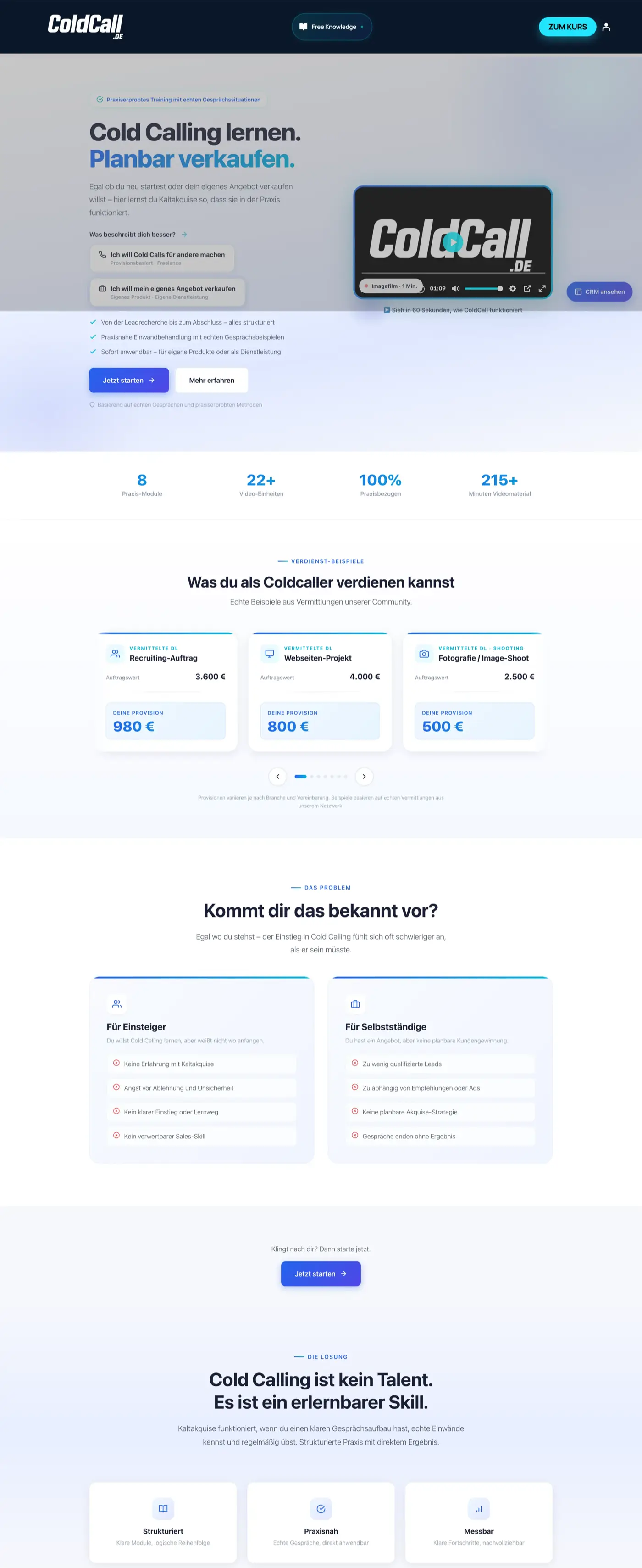 Website von ColdCall.de
